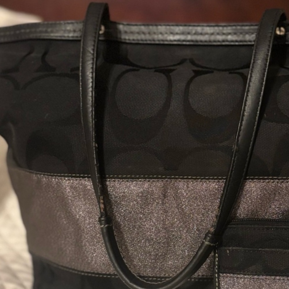 Coach Black & Silver Shoulder Bag, posted separately but can be a packaged set.